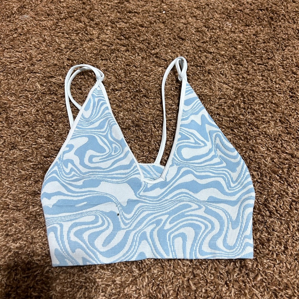 Blue pattern full tilt tank top